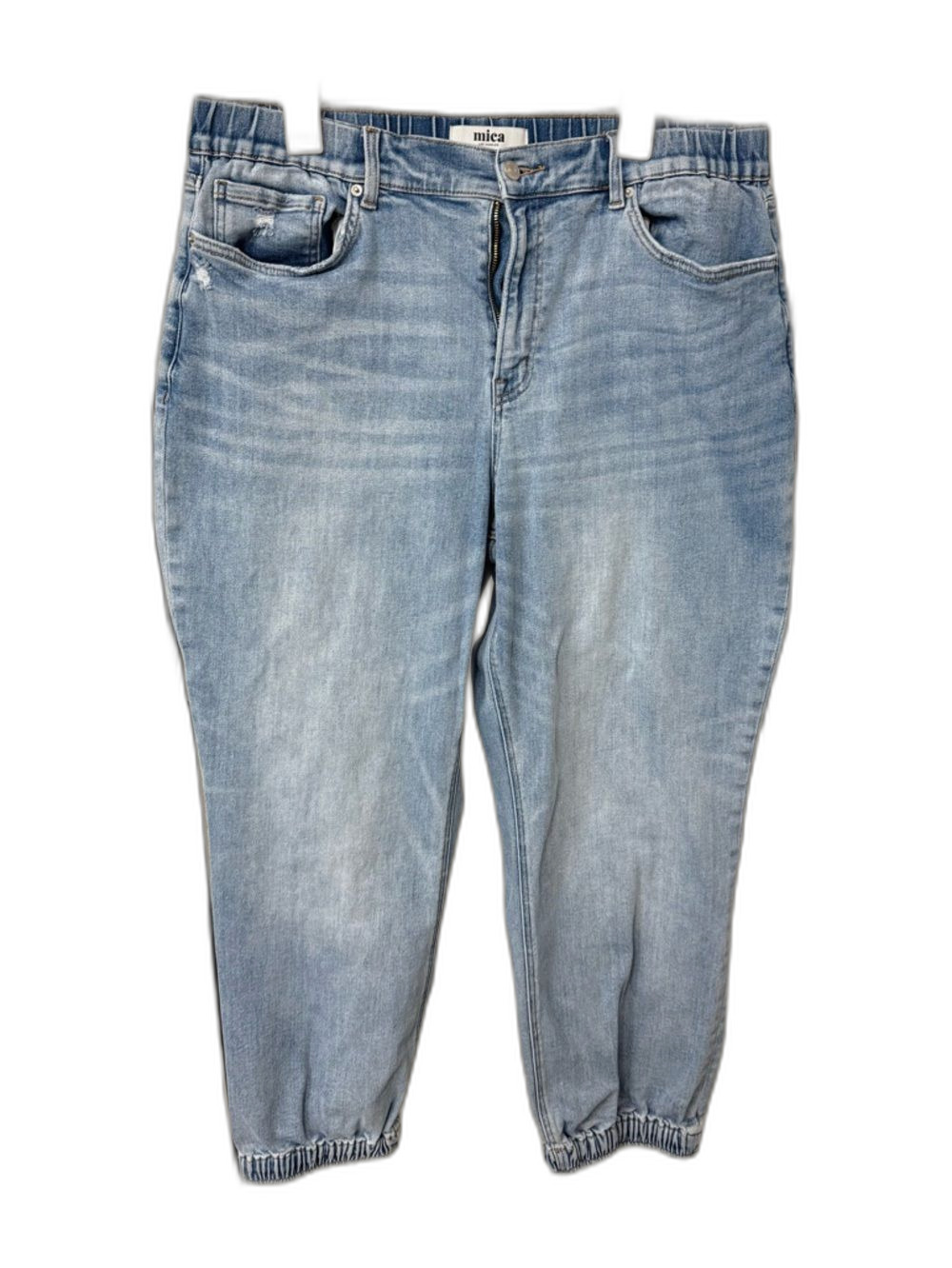 Mica Super High Denim Jogger Elastic Waist and Ankles size 2X relaxed fit
